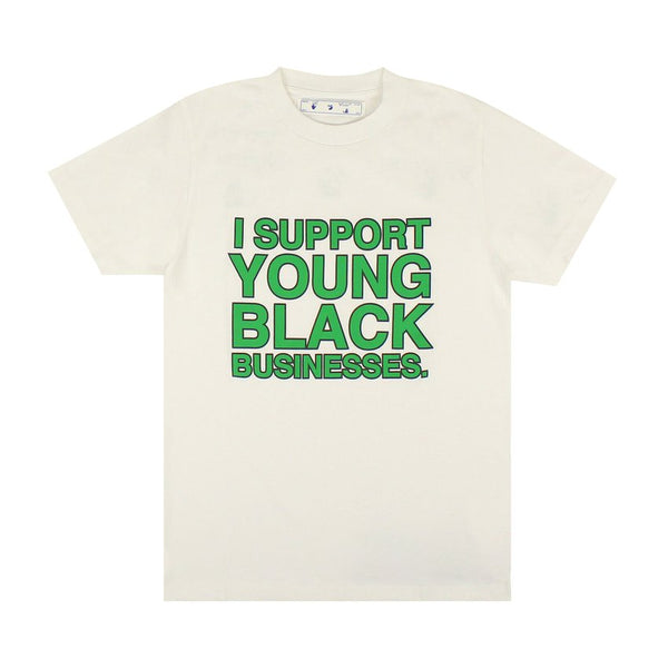 Off-White Businesses T-Shirt 'White/Green'