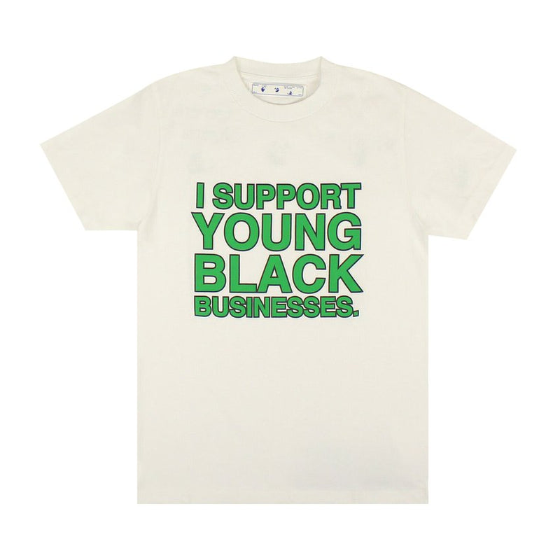 Off-White Businesses T-Shirt 'White/Green'