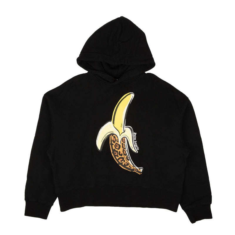 Palm Angels Black Cotton Banana Graphic Print Hoodie