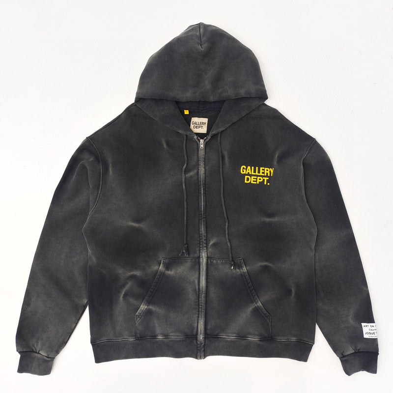 GALLERY DEPT. Zip Up Hoodie In Black